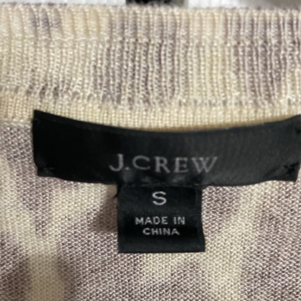 CUTE J Crew animal print knit silk blend lightweight top sweater shirt SMALL - Picture 11 of 13